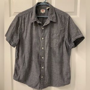 Men’s Gray Levi’s Button Down SZ Large